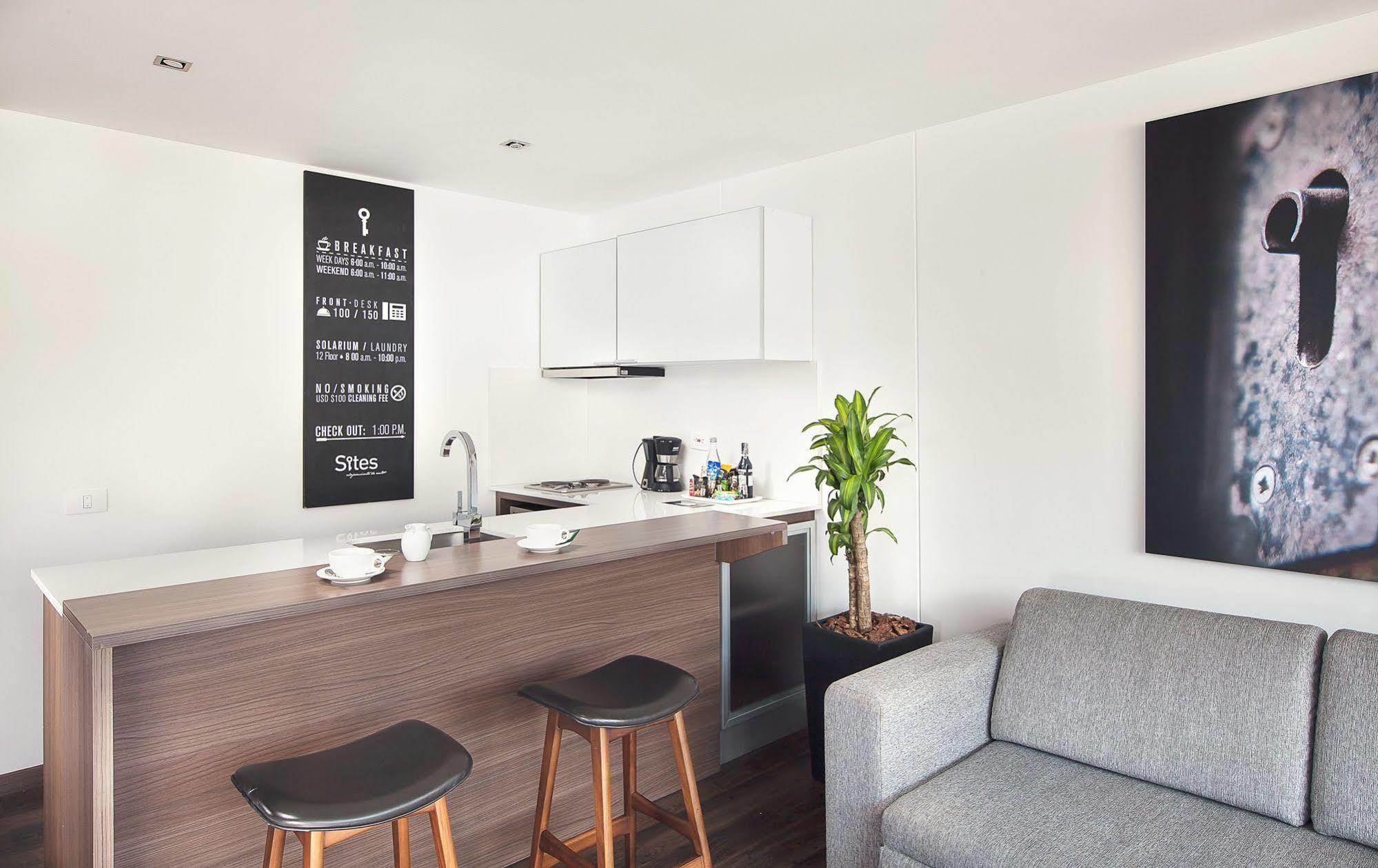 Sites Hotel เมเดยิน ภายนอก รูปภาพ A kitchen in a serviced apartment