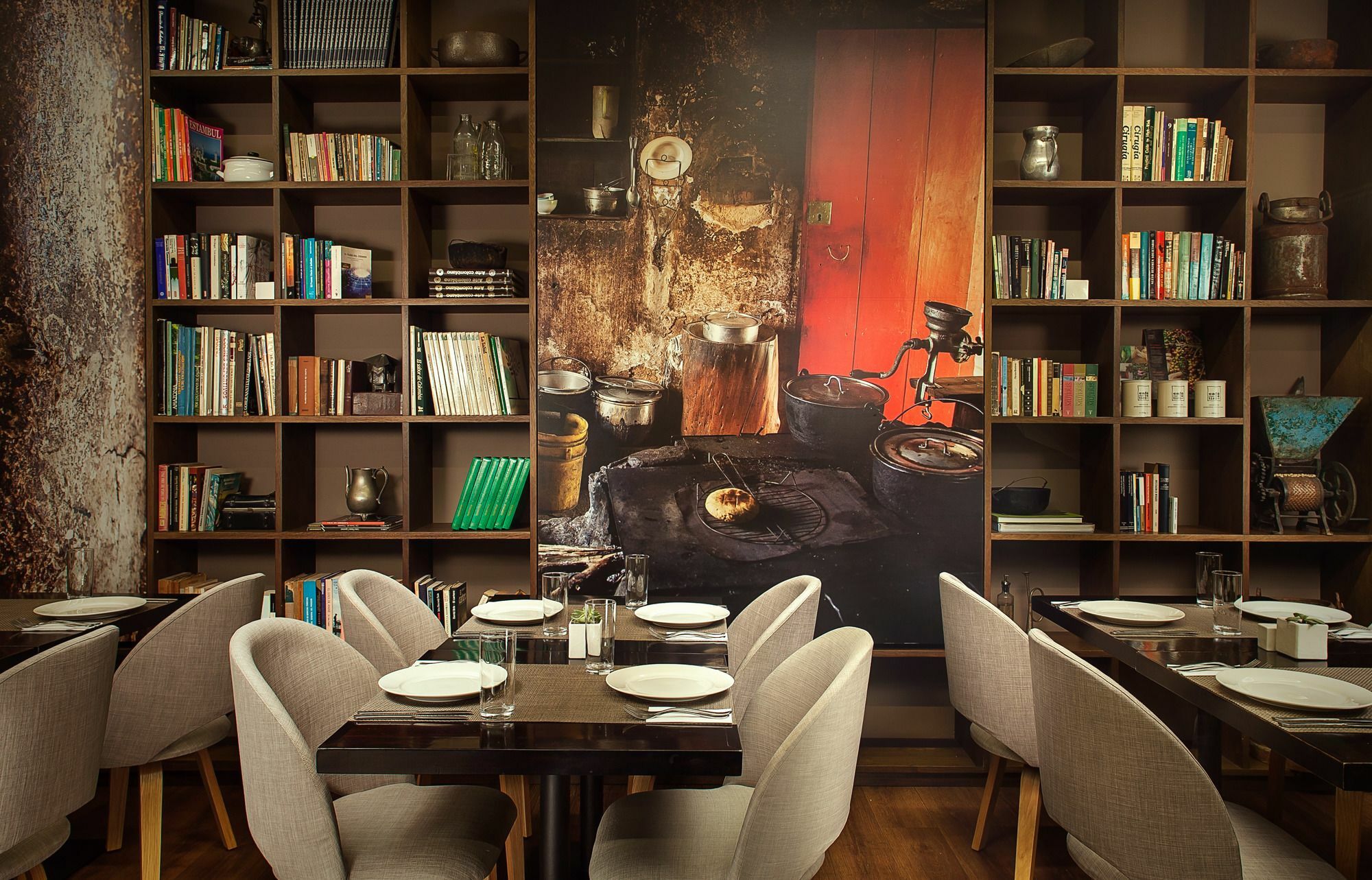 Sites Hotel เมเดยิน ภายนอก รูปภาพ Restaurant Library
